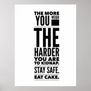 EAT CAKE FUNNY POSTER