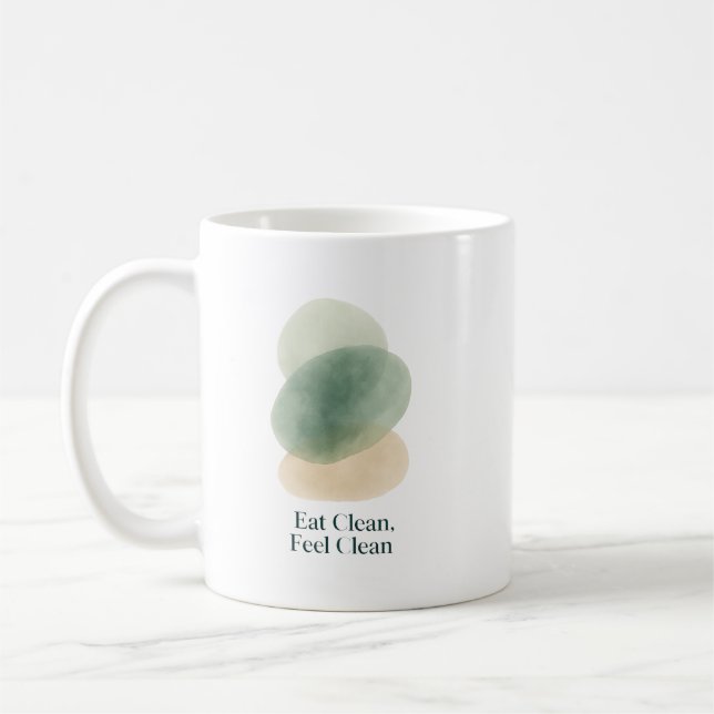 Eat Clean, Feel Clean Abstract Mug (Gauche)