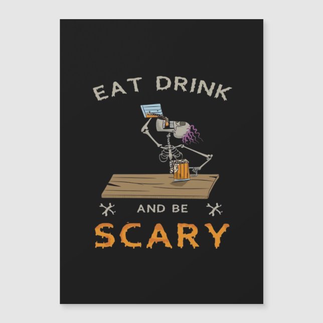 Eat Drink And Be Scary Aesthetic Graphic (Devant)