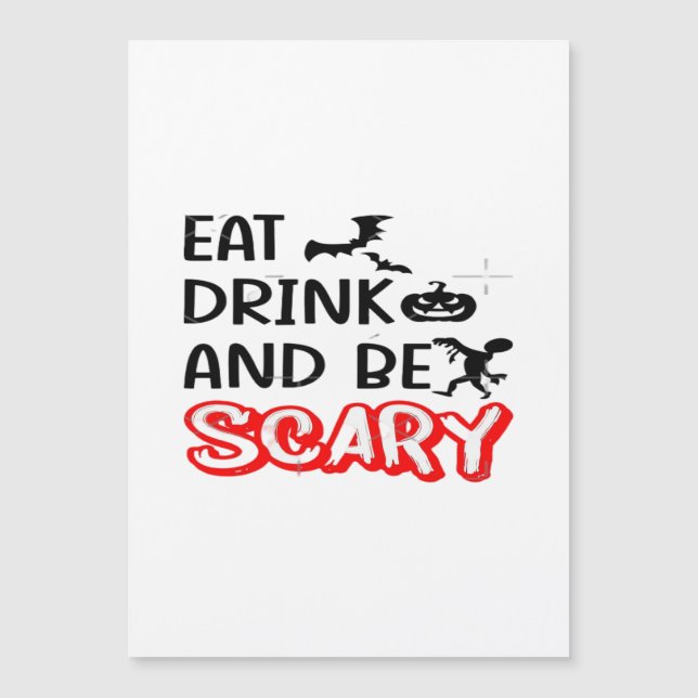 Eat Drink And Be Scary Design Retro Classic (Devant)
