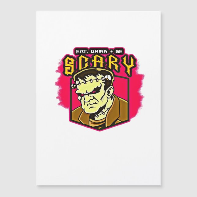 Eat Drink And Be Scary Frankenstein Halloween Crea (Devant)