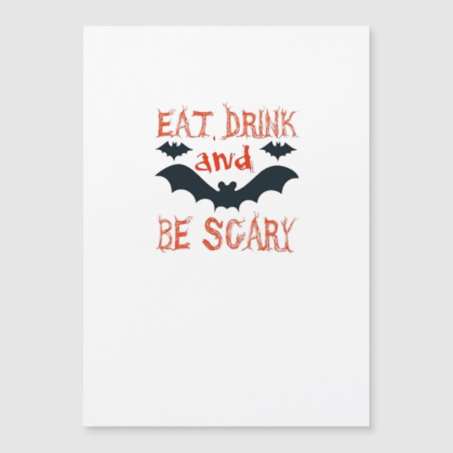 Eat Drink And Be Scary Halloween Bats Party Hallow (Devant)