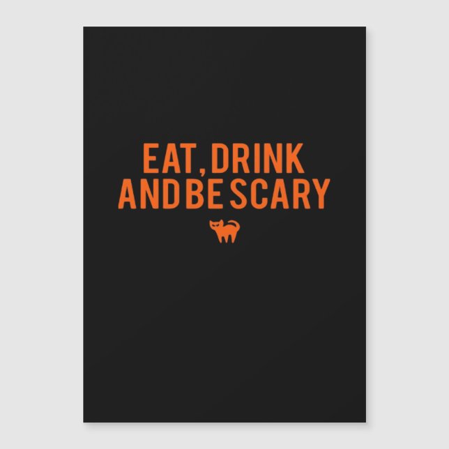 Eat Drink And Be Scary Halloween Fan Text Art Esse (Devant)