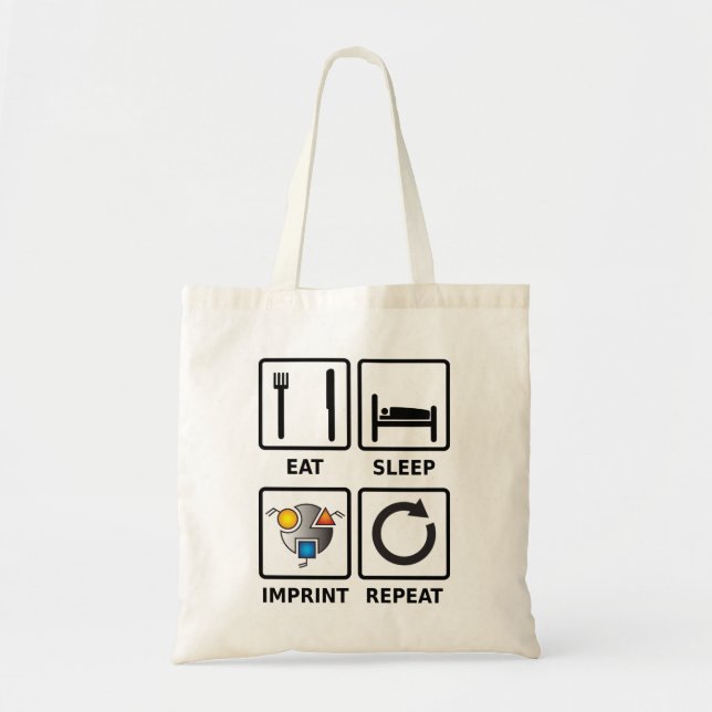Eat, glisser, imprint, repeat tote bag (Devant)