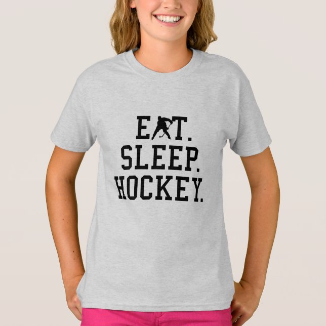 Eat Sleep Hockey - T-Shirt pour les amateurs de ho (Devant)