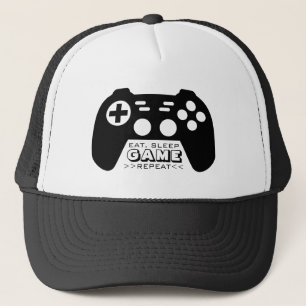 Eat Sleep Jeu Répéter drôle casquette camionneu