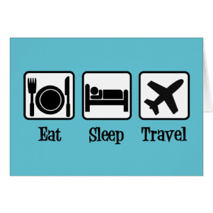Eat Sleep Travel Agency Card