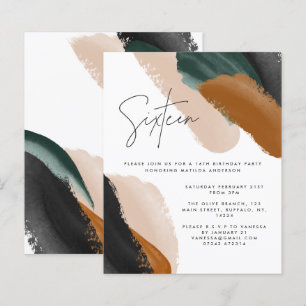 Eau abstraite en terre cuite verte 16e anniversair