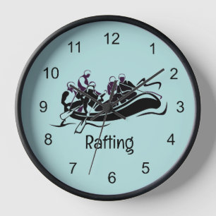 Eau Blanche Conception de Rafting Horloge murale