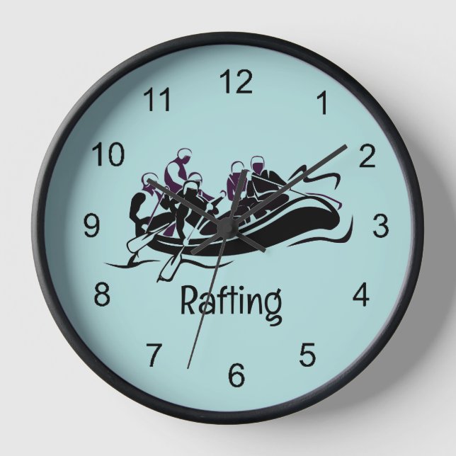 Eau Blanche Conception de Rafting Horloge murale (Recto)