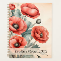 Eau-couleur Fleur sauvage Rouge Poppies été