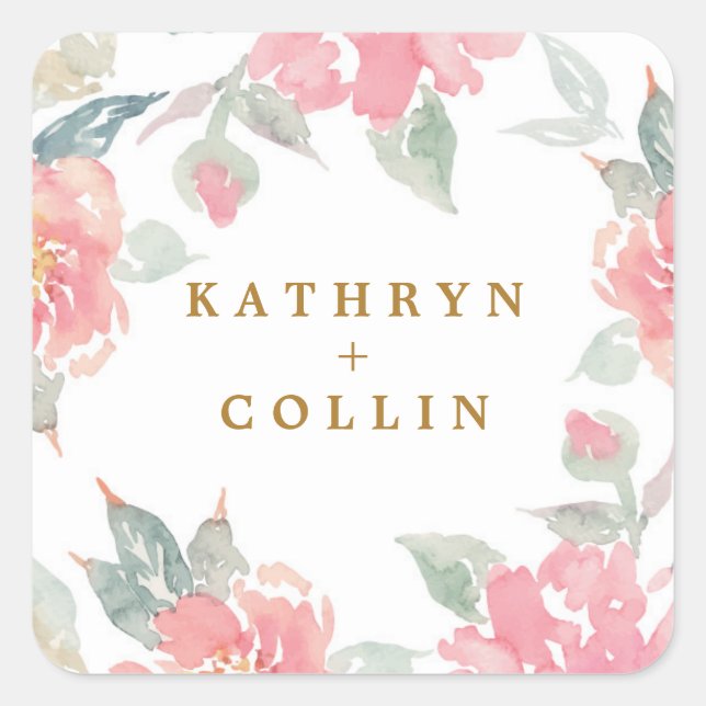 EAU COULEUR JARDIN MARIAGE autocollants sceaux (Devant)