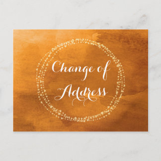 Eau couleur orange Changement d'adresse Cartes pos