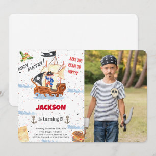 Eau Couleur Pirate Photo Invitation