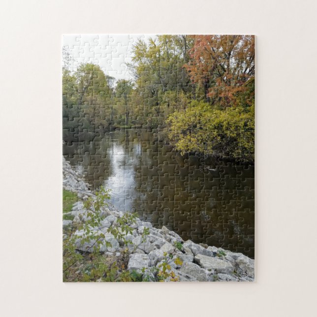 Eau de rivière créative pittoresque photo puzzle p (Vertical)