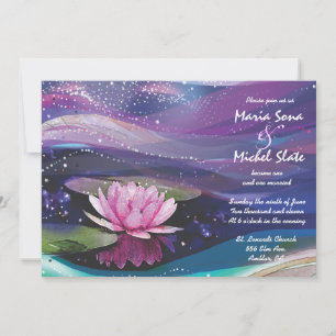 Eau Lily Faire-part de mariage rose Invitation