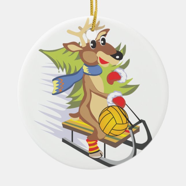 Eau Polo Reindeer avec ornement de ballon (Devant)
