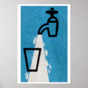 Eau qui coule - Impression boîte d'allumettes - Mu