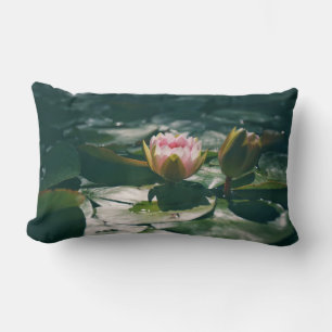 Eau Rose Lys Vert Plantes Coussin Jeu Oreiller