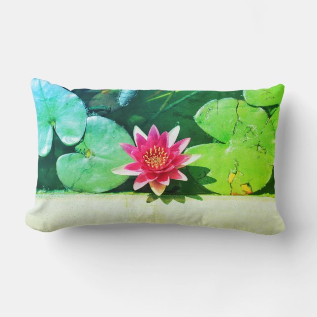 Eau Rouge Lily Vert Plante Coussin Jeu Oreiller (Recto)