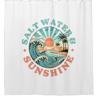 Eau salée et soleil Douche rideau
