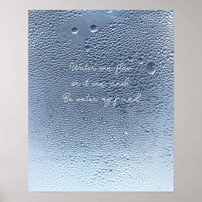 Eau sereine décoration murale de goutte d'eau  (Devant)