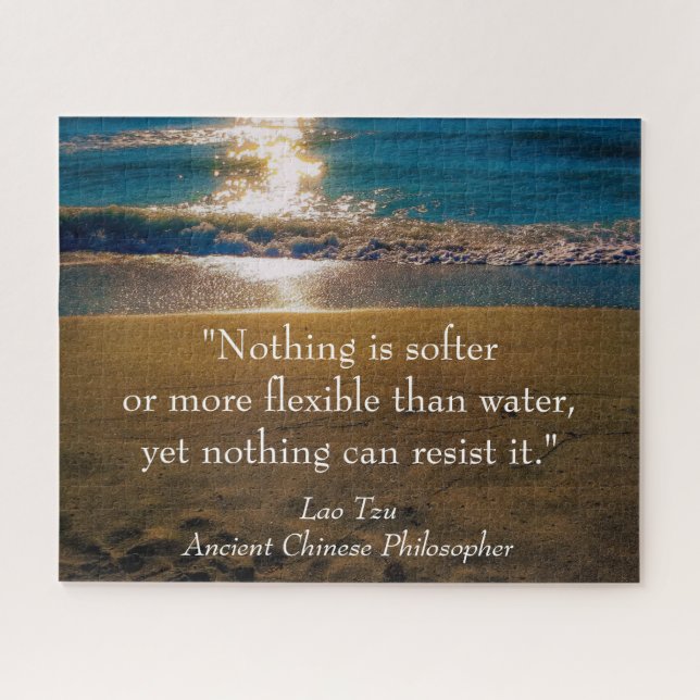 Eau - une citation du Puzzle Lao Tzu (Horizontal)