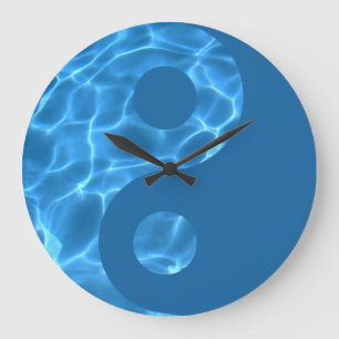 Eau Yin Yang Horloge murale