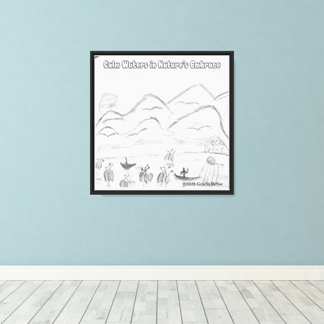 'Eaux Calmes...' Impression sur Toile Tendue (Insitu (Plancher de Bois))