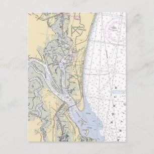 Eaux de navigation de Amelia Island Florida Carte