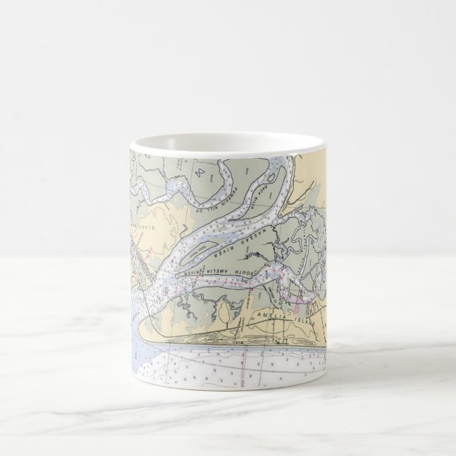 Eaux de navigation de l'île Amelia Floride Mug (Centre)