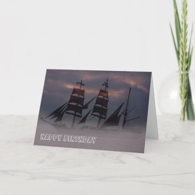 Eaux non affrétées - carte d'anniversaire (Devant)