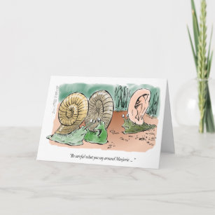 Eavesdring Snail carte d'anniversaire
