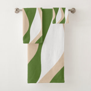 Ebb et flux 4 - Blanc, Sable et Palm Green