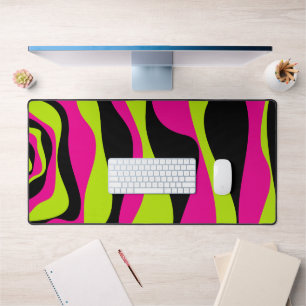 Ebb et flux 4 en Lime vert, rose chaud et noir