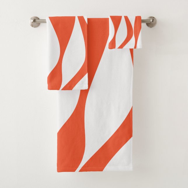 Ebb et flux 4 en orange et blanc (En situation)
