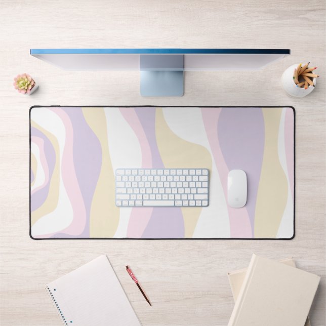 Ebb et flux 4 - Pastel rose, jaune et violet (Bureau 1)
