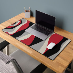 Ebb et flux 4 - Rouge, gris, noir et blanc os