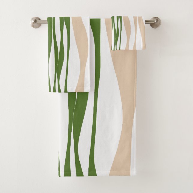 Ebb et flux - Blanc, Sable et Palm Green (En situation)