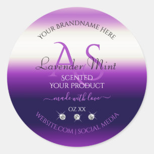 Éblouissant Purple Produit Étiquettes Diamants Mon