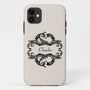 Ebony Chic Damask BT iPhone 5 Coque