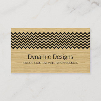 Ebony Rustic Chevron Carte de visite