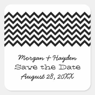 Ebony Simple Chevron Enregistrer les stickers Date