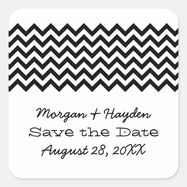 Ebony Simple Chevron Enregistrer les stickers Date (Devant)
