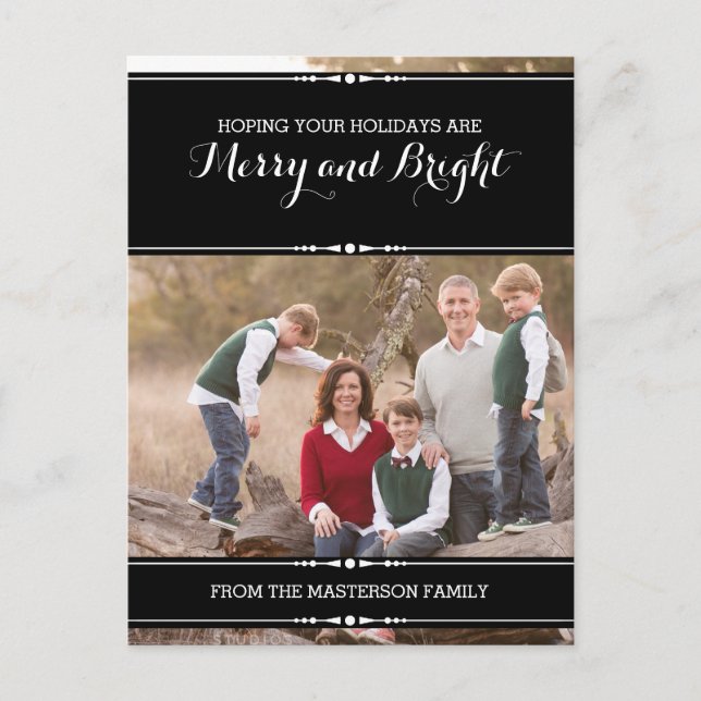 Ebony Simply Chic Carte Postale Photo (Devant)