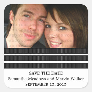 Ebony Triple Stripe Enregistrer Stickers Date