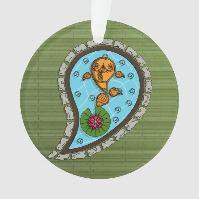 Écaille l'ornement acrylique de poisson rouge (devant)