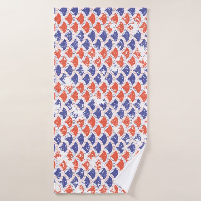 Écailles de poisson Coastal Americana (Serviette de bain)