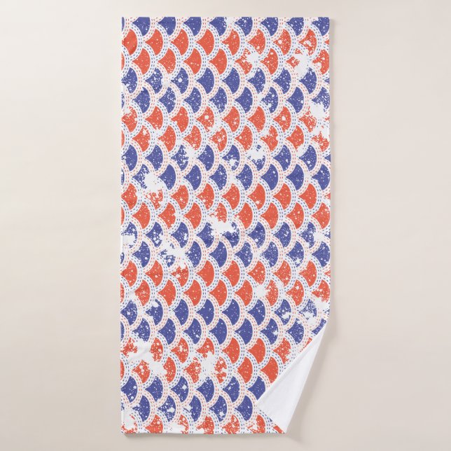 Écailles de poisson Coastal Americana (Serviette de bain)