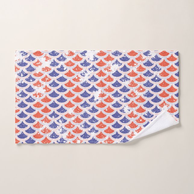 Écailles de poisson Coastal Americana (Serviette à main)